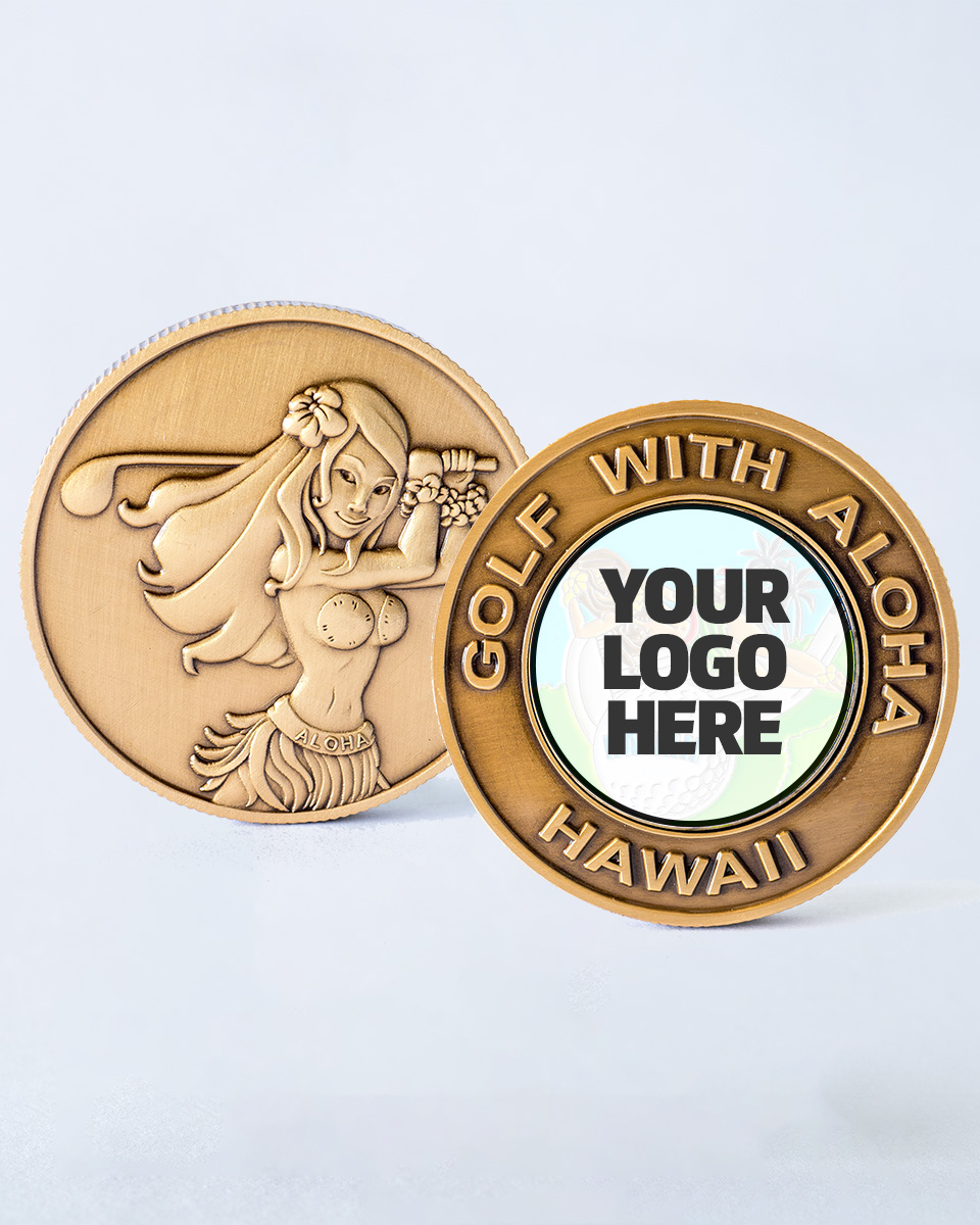 Promotional Gift Hula Girl Fun Coin